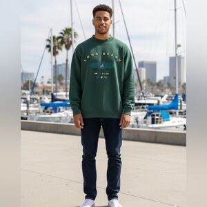 Vintage 90s Anvil Cotton Deluxe Long Beach International Yachting Longsleeve